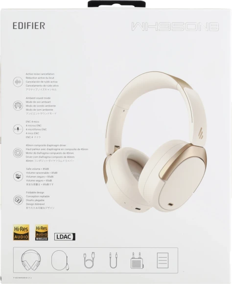 Гарнитура мониторные Edifier WH950NB слоновая кость беспроводные bluetooth оголовье Гарнитура мониторные Edifier WH950NB слоновая кость беспроводные bluetooth оголовье