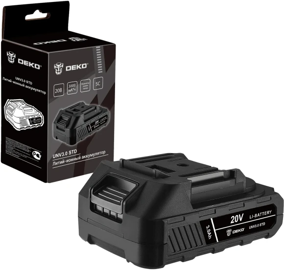 Батарея аккумуляторная Deko UNV3.0 STD 20В 3Ач Li-Ion (063-4493)