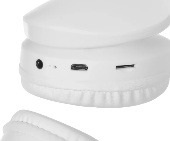 Гарнитура накладные Digma BT-17 белый беспроводные bluetooth оголовье (BT17W)