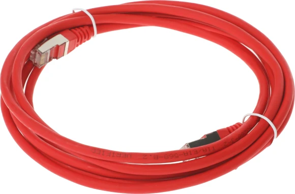 Патч-корд Lanmaster LAN-PC45/S5E-3.0-RD FTP RJ-45 вил.-вилка RJ-45 кат.5E 3м красный LSZH (уп.:1шт)