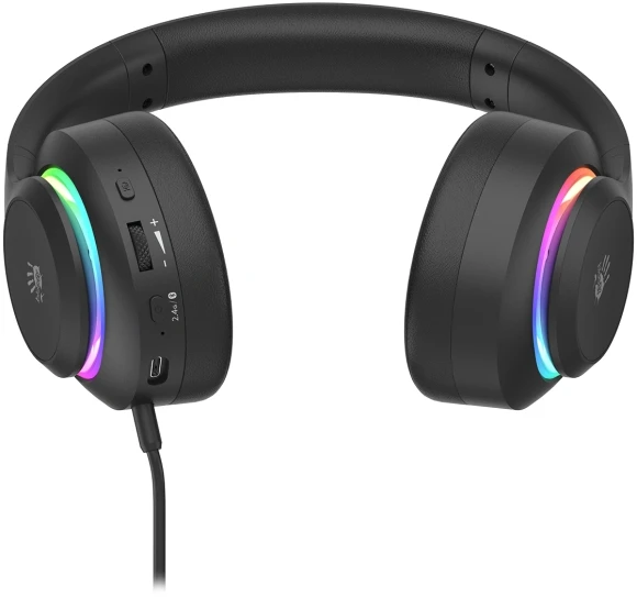 Наушники с микрофоном A4Tech Bloody GR520 черный мониторные BT/Radio/3.5mm оголовье