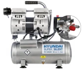 Компрессор поршневой Hyundai HYC 14206LMS безмасляный 140л/мин 6л 750Вт серебристый
