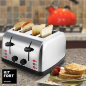 Тостер Kitfort КТ-2016 1500Вт серебристый Тостер Kitfort КТ-2016 1500Вт серебристый