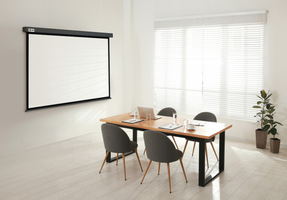 Экран Cactus 183x244см Wallscreen CS-PSW-183X244-SG 4:3 настенно-потолочный рулонный серый