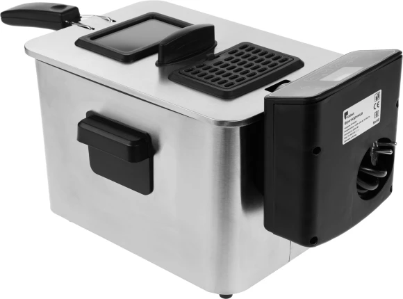 Фритюрница Kitfort КТ-4054 2000Вт серебристый/черный Фритюрница Kitfort КТ-4054 2000Вт серебристый/черный