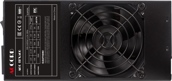 Блок питания Accord TFX 500W ACC-TFX500 80+ white (20+4pin) APFC 80mm fan 3xSATA RTL