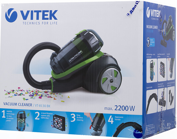 Пылесос Vitek VT-8130 BK 2200Вт зеленый/темно-синий Пылесос Vitek VT-8130 BK 2200Вт зеленый/темно-синий