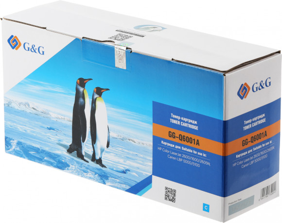 Картридж лазерный G&G GG-Q6001A голубой (2000стр.) для HP CLJ 1600/2600/2605N, LBP 5000/5100 Canon Картридж лазерный G&G GG-Q6001A голубой (2000стр.) для HP CLJ 1600/2600/2605N, LBP 5000/5100 Canon