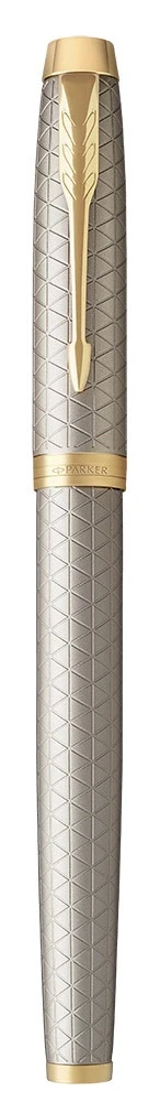 Ручка перьев. Parker IM Premium F323 (1931684) Grey GT F сталь нержавеющая подар.кор.