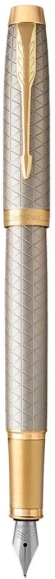 Ручка перьев. Parker IM Premium F323 (1931684) Grey GT F сталь нержавеющая подар.кор.