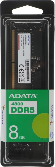 Память DDR5 8GB 4800MHz A-Data AD5S48008G-S RTL PC4-38400 CL40 SO-DIMM 262-pin 1.1В single rank Ret Память DDR5 8GB 4800MHz A-Data AD5S48008G-S RTL PC4-38400 CL40 SO-DIMM 262-pin 1.1В single rank Ret