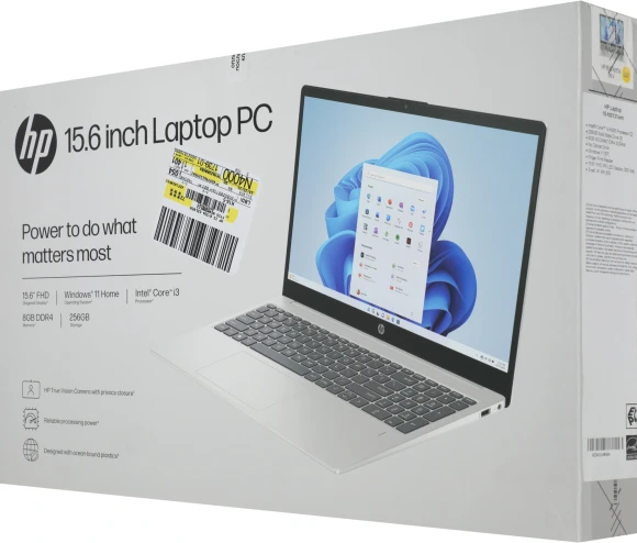 Ноутбук HP 15-fd0131wm Core i3 N305 8Gb SSD256Gb Intel UHD Graphics 15.6" IPS FHD (1920x1080) Windows 11 Home silver WiFi BT Cam (9C9A2UA)