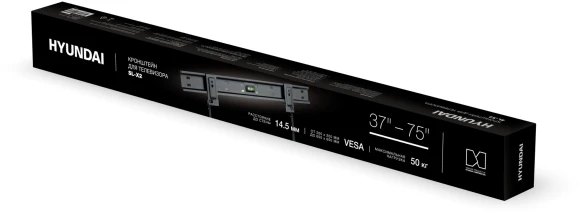 Кронштейн для телевизора Hyundai SL-X2 черный 37"-75" макс.50кг настенный фиксированный
