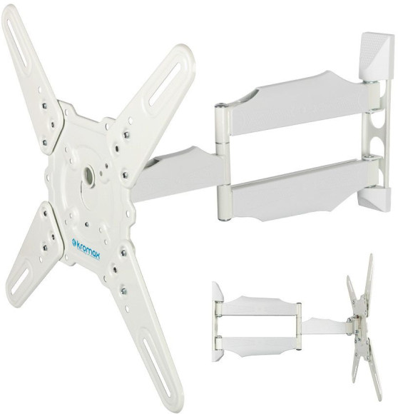 Кронштейн для телевизора Kromax ATLANTIS-40 белый 22"-65" макс.40кг настенный поворот и наклон Кронштейн для телевизора Kromax ATLANTIS-40 белый 22"-65" макс.40кг настенный поворот и наклон