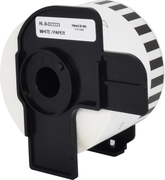 Картридж ленточный Cactus CS-DK22223 DK-22223 черный на белом 50x30.48 для Brother P-touch QL-500, QL-550, QL-700, QL-800