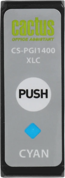 Картридж струйный Cactus CS-PGI1400XLC PGI-1400 голуб.пигм. (12мл) для Canon MB2050/MB2350/MB2040/MB2340 с чипом