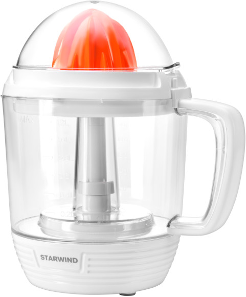 Соковыжималка цитрусовая Starwind SJ1241 30Вт рез.сок.:1200мл. белый/прозрачный Соковыжималка цитрусовая Starwind SJ1241 30Вт рез.сок.:1200мл. белый/прозрачный