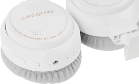 Гарнитура мониторные Creative Zen Hybrid 1.2м белый беспроводные bluetooth оголовье (51EF1010AA000)