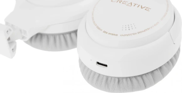 Гарнитура мониторные Creative Zen Hybrid 1.2м белый беспроводные bluetooth оголовье (51EF1010AA000)