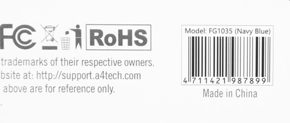 Клавиатура + мышь A4Tech Fstyler FG1035 клав:черный/синий мышь:черный/синий USB беспроводная Multimedia (FG1035 NAVY BLUE)