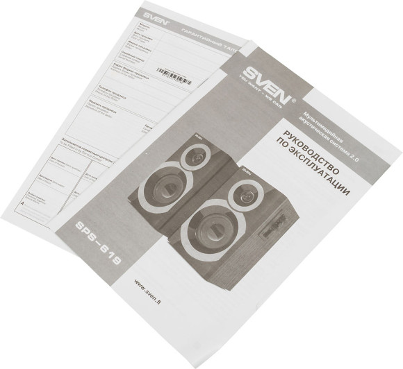 Колонки Sven SPS-619 2.0 черный 20Вт