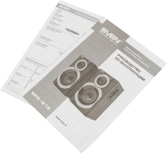 Колонки Sven SPS-619 2.0 черный 20Вт