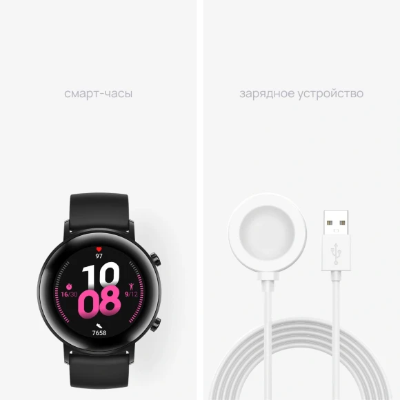 Смарт-часы Huawei Watch GT 2 Diana-B19S 1.2" AMOLED корп.черный рем.черный (55024375)