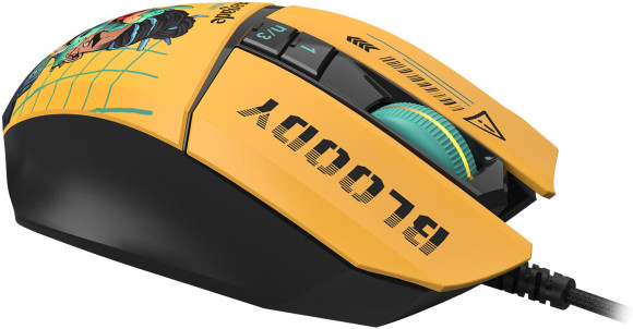 Мышь A4Tech Bloody W63 Max Renegade желтый/рисунок оптическая 12000dpi USB (W63 MAX)