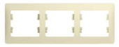 Рамка Schneider Electric Glossa GSL000203 накладная 3x горизонтальный монтаж пластик бежевый