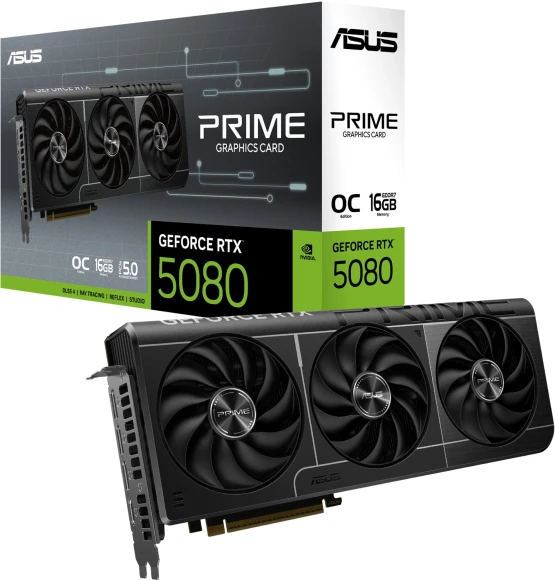 Видеокарта Asus PCI-E 5.0 PRIME-RTX5080-O16G NVIDIA GeForce RTX 5080 16Gb 256bit GDDR7 2655/30000 HDMIx1 DPx3 HDCP Ret Видеокарта Asus PCI-E 5.0 PRIME-RTX5080-O16G NVIDIA GeForce RTX 5080 16Gb 256bit GDDR7 2655/30000 HDMIx1 DPx3 HDCP Ret