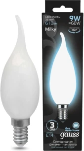 Лампа светодиодная Gauss Filament 104201209 9Вт цок.:E14 (упак.:1шт)