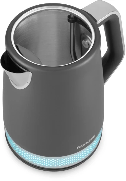 Чайник электрический Rondell RDE-WK880 1.7л. 2200Вт титан/серебристый корпус: серый