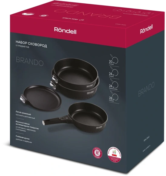 Набор посуды Rondell Brando RDA-2063 5 предметов Набор посуды Rondell Brando RDA-2063 5 предметов