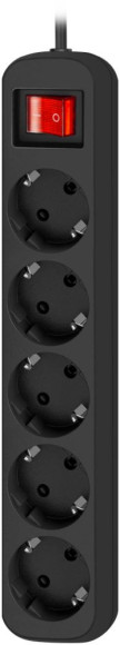 Сетевой удлинитель Defender G530 3м (5 розеток) черный (коробка)