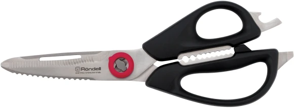 Ножницы кухонные Rondell Крафт RD-1856 228мм реж.ч.84мм черный