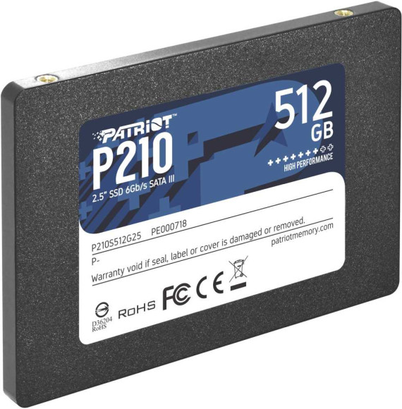 Накопитель SSD Patriot SATA-III 512GB P210S512G25 P210 2.5"