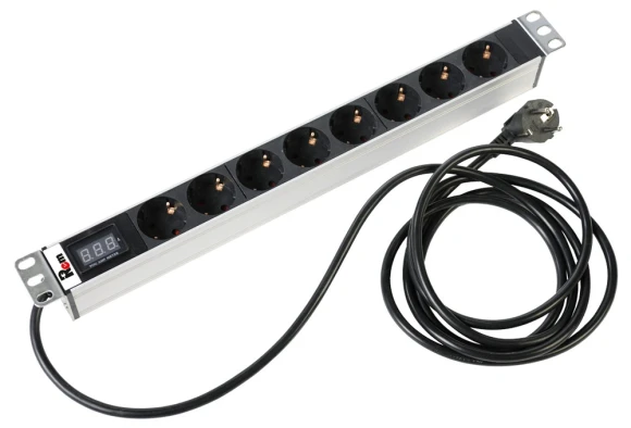 Блок распределения питания Rem R-16-8S-AM-440-3 гор.размещ. 8xSchuko базовые 16A Schuko 3м Блок распределения питания Rem R-16-8S-AM-440-3 гор.размещ. 8xSchuko базовые 16A Schuko 3м