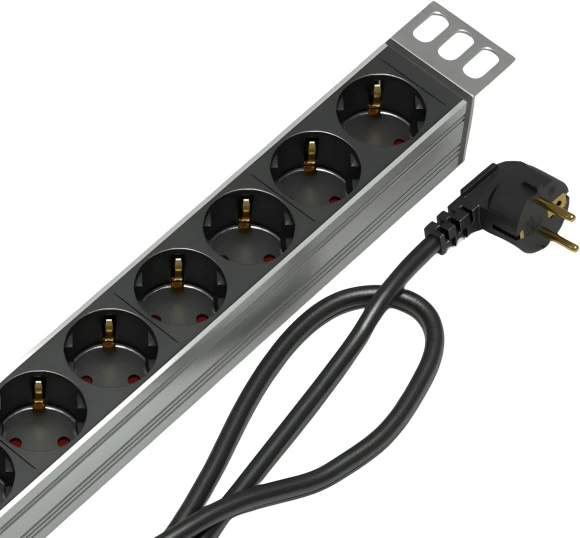 Блок распределения питания Rem R-16-8S-AM-440-3 гор.размещ. 8xSchuko базовые 16A Schuko 3м Блок распределения питания Rem R-16-8S-AM-440-3 гор.размещ. 8xSchuko базовые 16A Schuko 3м