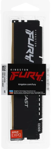 Память DDR5 32Gb 6000MHz Kingston KF560C36BBE-32 Fury Beast Black RTL Gaming PC5-48000 CL36 DIMM 288-pin 1.35В dual rank с радиатором Ret