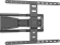 Кронштейн для телевизора Hyundai SL-F1 черный 43"-90" макс.50кг настенный поворотно-выдвижной и наклонный