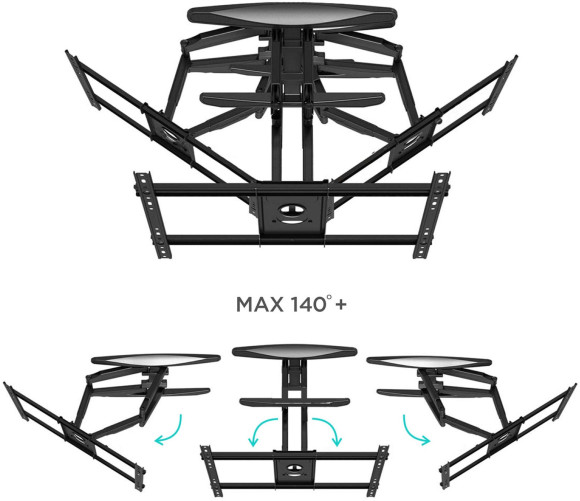 Кронштейн для телевизора Onkron M6L черный 40"-75" макс.45.5кг настенный поворот и наклон Кронштейн для телевизора Onkron M6L черный 40"-75" макс.45.5кг настенный поворот и наклон