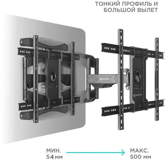 Кронштейн для телевизора Onkron M6L черный 40"-75" макс.45.5кг настенный поворот и наклон Кронштейн для телевизора Onkron M6L черный 40"-75" макс.45.5кг настенный поворот и наклон