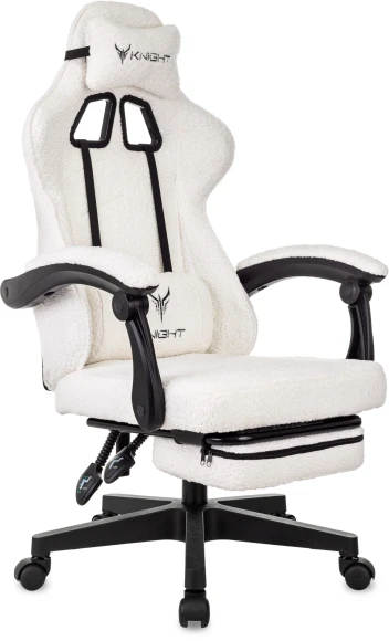 Кресло игровое Knight Lord/F молочный Camby 01 крестов. пластик подст.для ног Кресло игровое Knight Lord/F молочный Camby 01 крестов. пластик подст.для ног