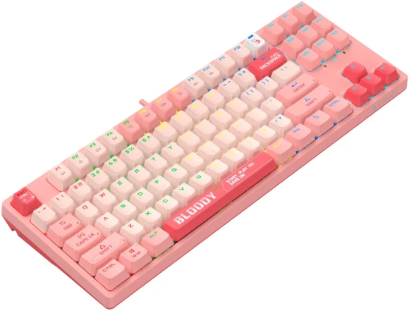 Клавиатура A4Tech S87 Energy механическая розовый USB for gamer LED (S87 USB ENERGY PINK) кабель 1.8м Клавиатура A4Tech S87 Energy механическая розовый USB for gamer LED (S87 USB ENERGY PINK) кабель 1.8м