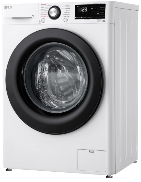 Стиральная машина LG F2V3PS6W класс: A загр.фронтальная макс.:8кг белый инвертор