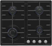 Газовая варочная поверхность Maunfeld EGHE.64.3STS-EB/G черный