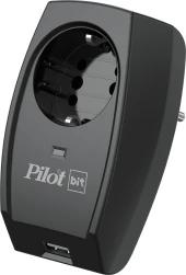 Сетевой фильтр Pilot Bit (USB) (1 розетка) черный (коробка) Сетевой фильтр Pilot Bit (USB) (1 розетка) черный (коробка)