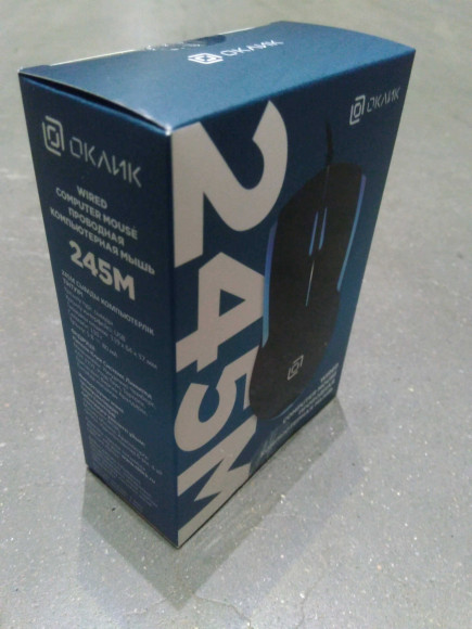 Мышь Оклик 245M черный оптическая 1000dpi USB 3but (471479)