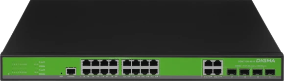 Коммутатор Digma DSW716G-4C-R (L2+) 16x1Гбит/с 4xКомбо(1000BASE-T/SFP) управляемый