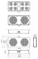 Модуль вентиляторный Hyperline (TFAB-T2FR-RAL9004) 2 вент. черный (упак.:1шт) Модуль вентиляторный Hyperline (TFAB-T2FR-RAL9004) 2 вент. черный (упак.:1шт)
